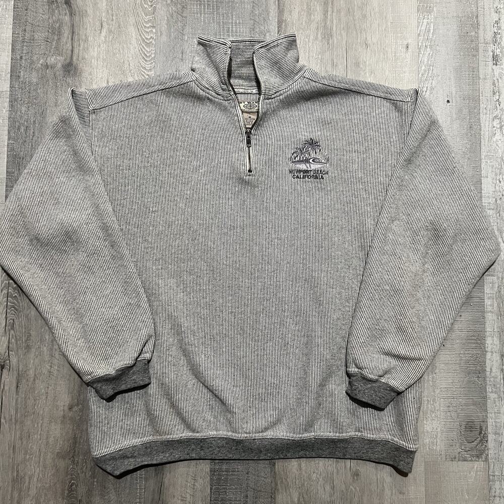 VTG Newport Beach California Quarter Zip Pull Over 90s Travel Sweatshirt